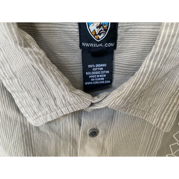 Kuhl Shirt Men's Short Sleeve Button Front Rugged Camp Beige Size L - Picture 5 of 7